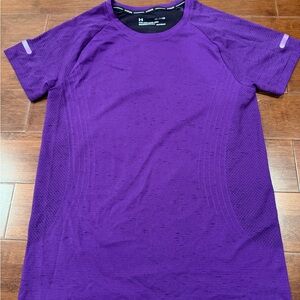 Under Armour Women’s Vibrant Run Purple Tee HeatGear